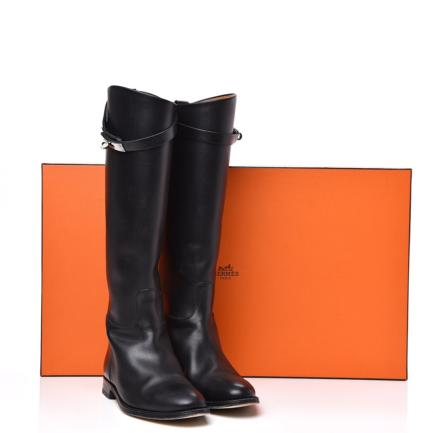 Hermes Box Kelly Jumping Boots 36.5 Black 11 of 11