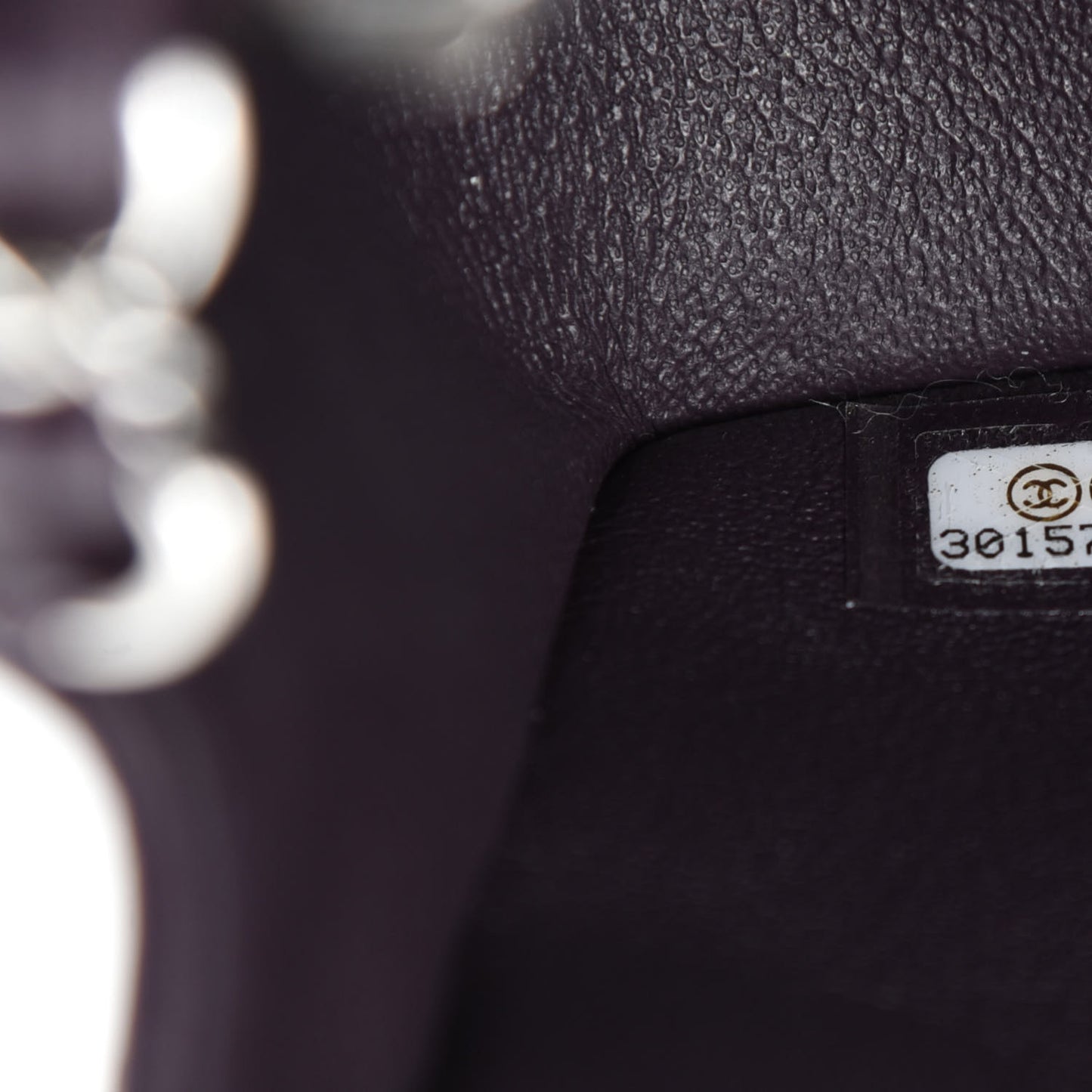 Lambskin Quilted Mini Rectangular Flap Dark Purple