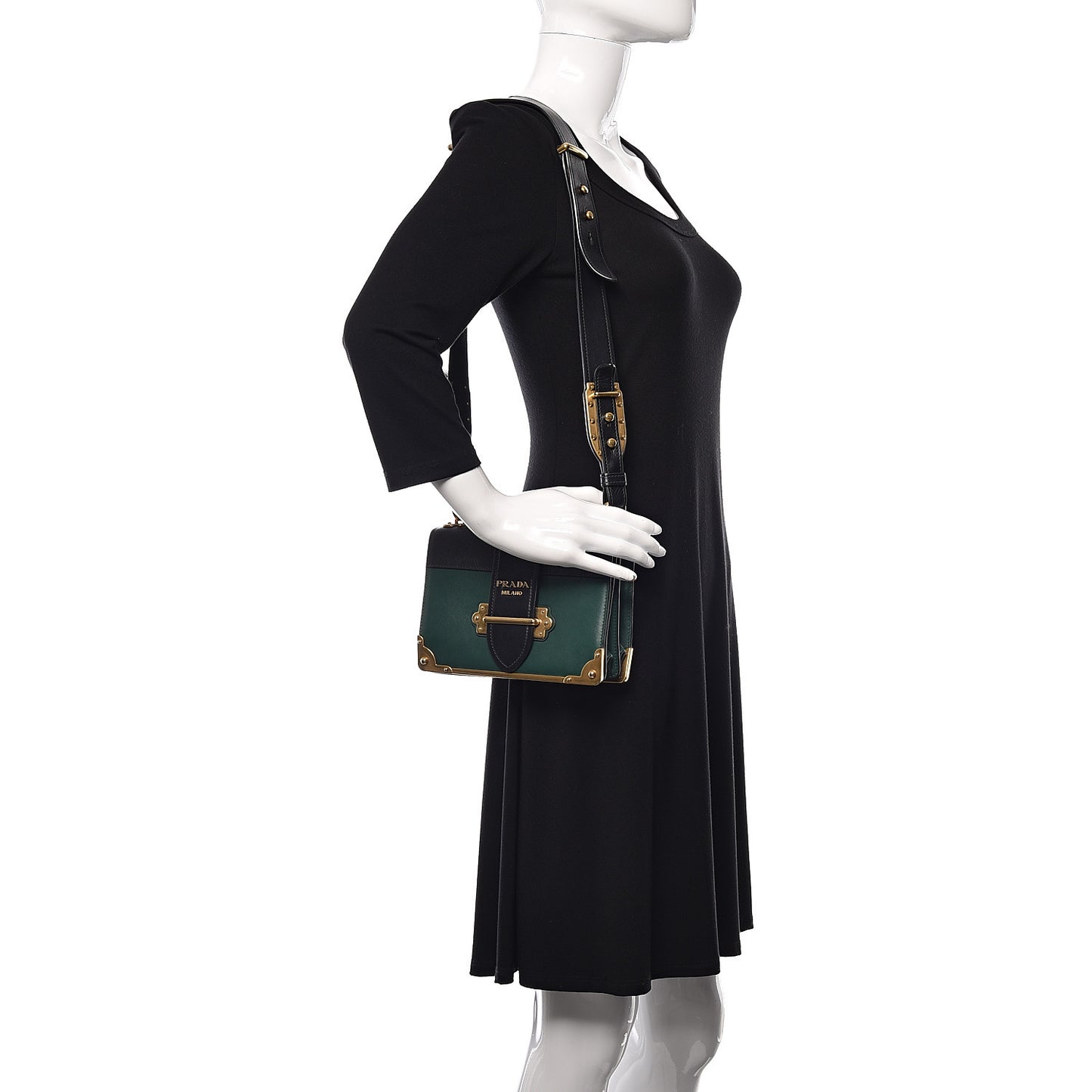 City Calf Saffiano Cahier Bag Biliardo Black