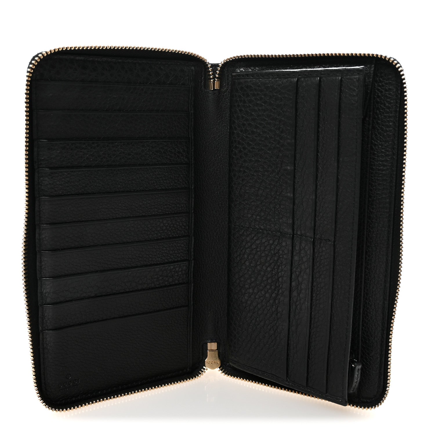 Gucci Pebbled Calfskin Soho Zip Around Wallet Black 5 of 8