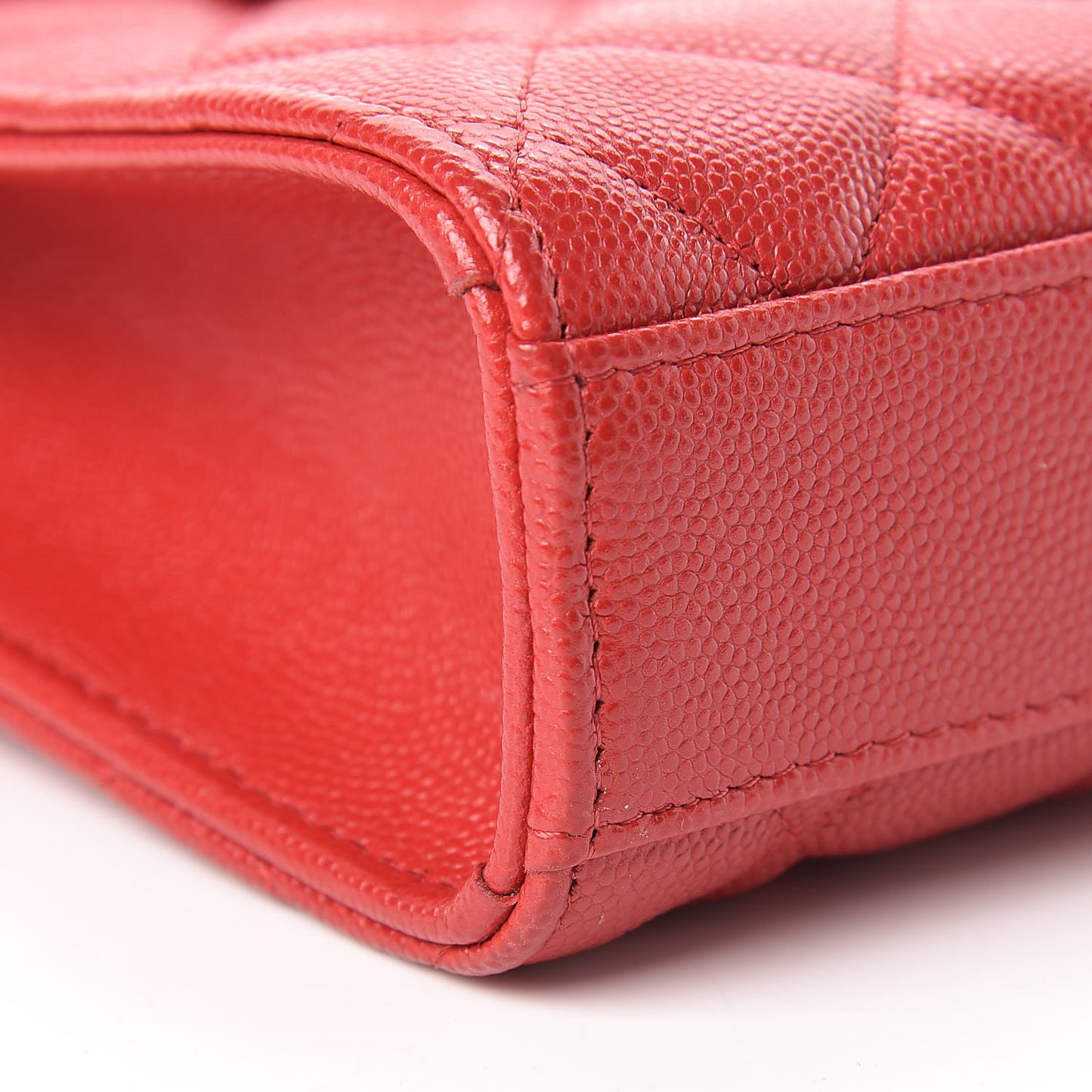 Caviar Quilted Classic Phone Holder Red