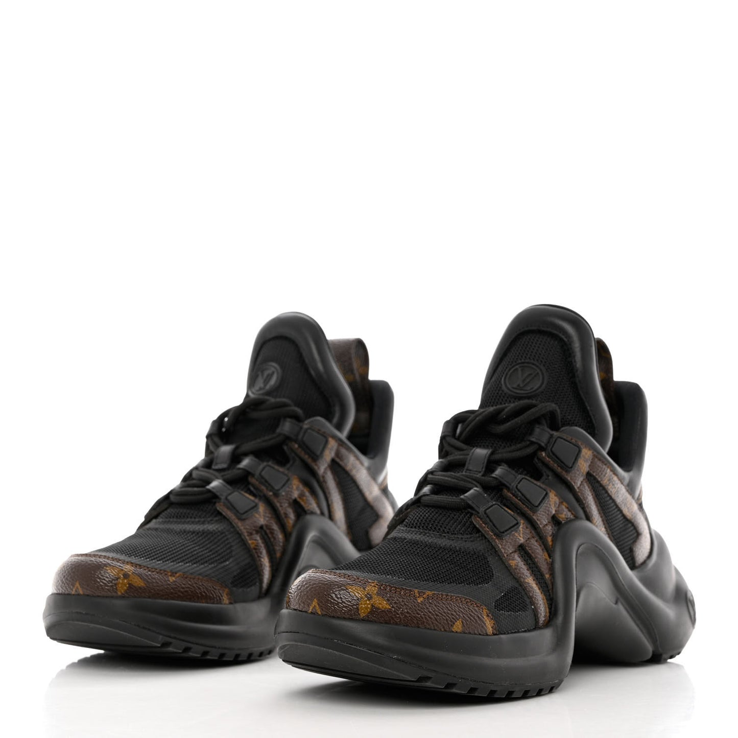 Calfskin Patent Monogram LV Archlight Sneakers 38.5 Black