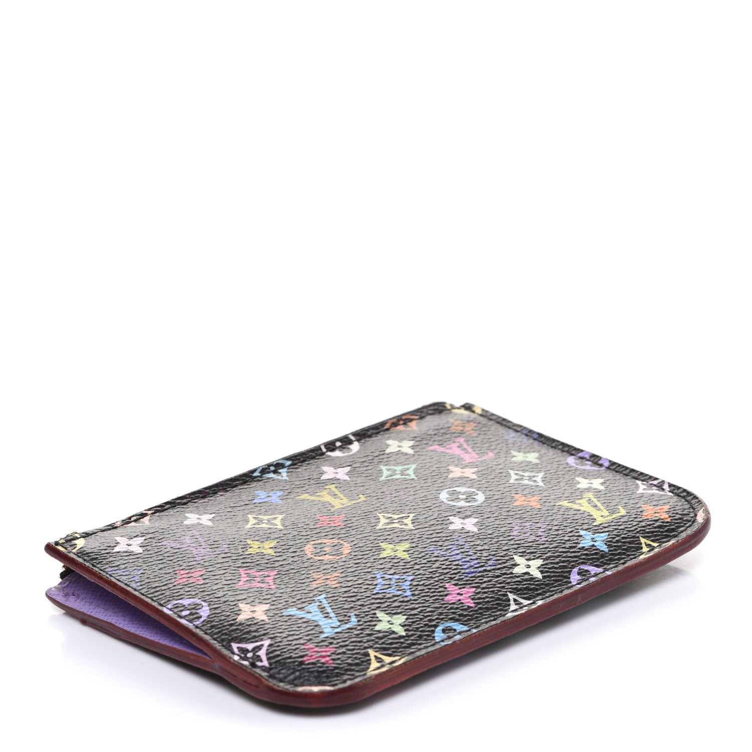 Louis Vuitton Monogram Multicolor Key Pouch Black Violet 4 of 8