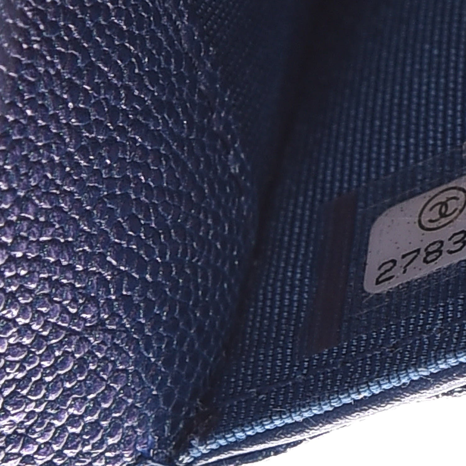 Chanel Iridescent Caviar Quilted Medium Flap Wallet Blue 8 of 11