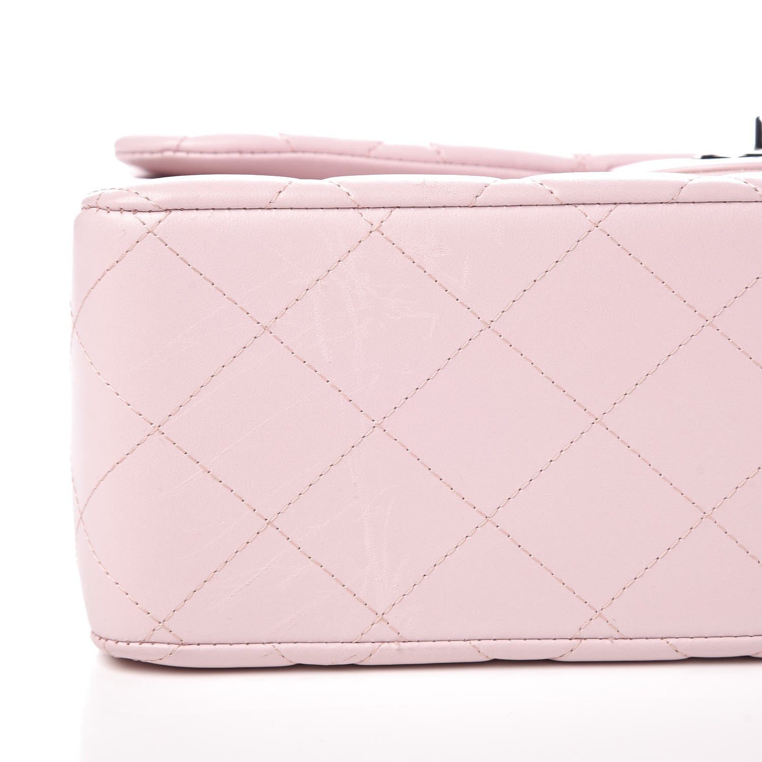 Chanel Lambskin Quilted Jumbo Double Flap Light Pink 7 of 10