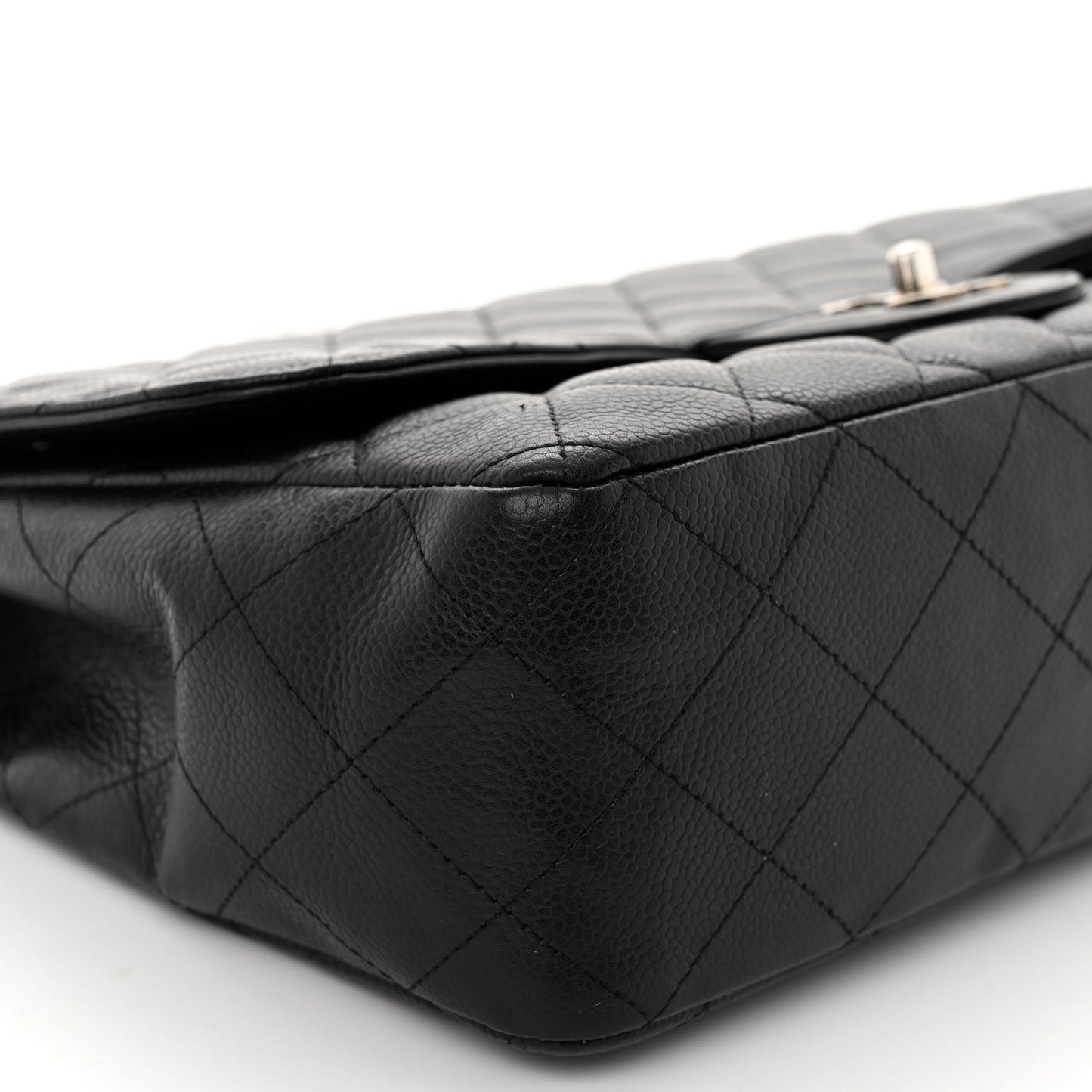 Caviar Quilted Jumbo Single Flap Black