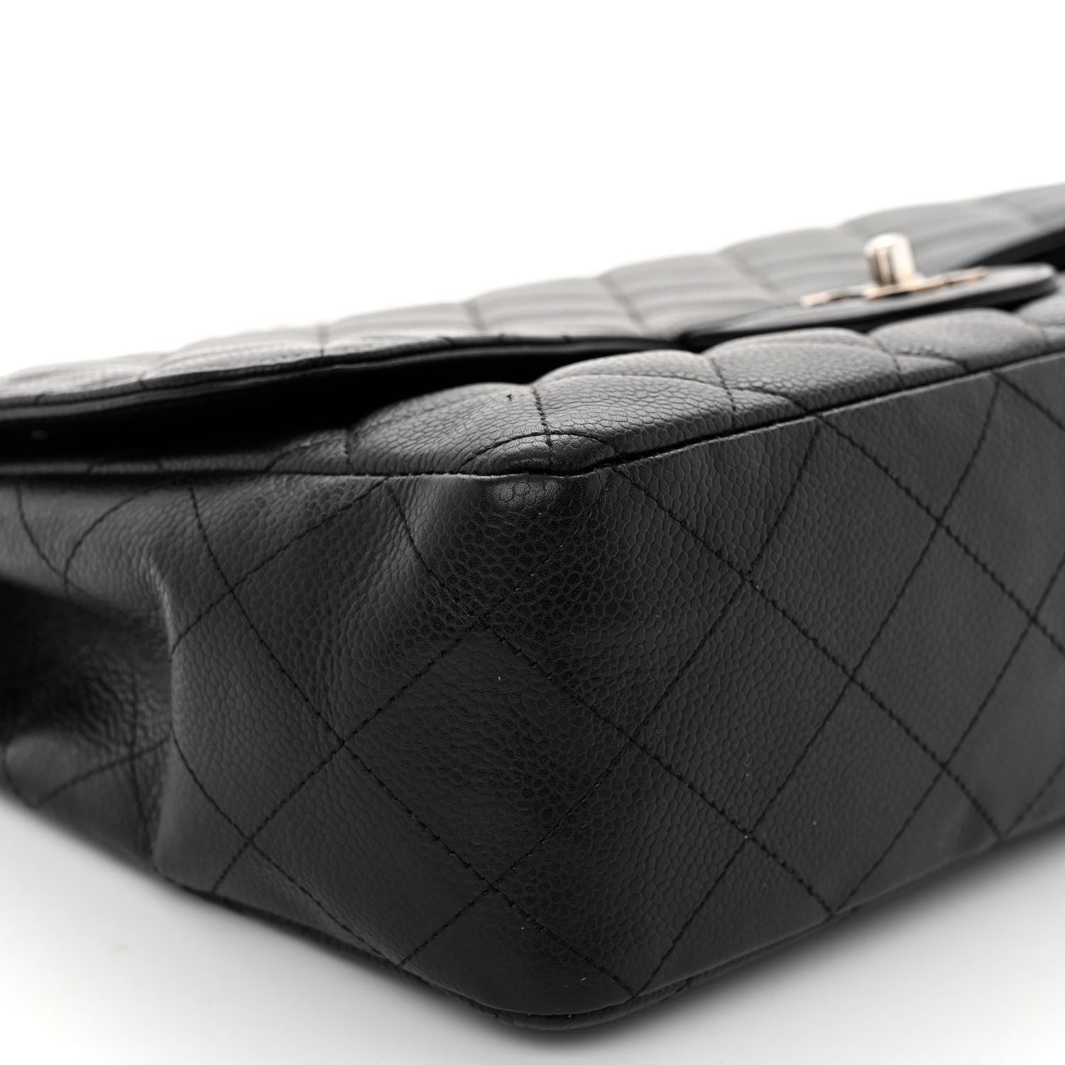 Chanel Caviar Quilted Jumbo Single Flap Black 8 of 9