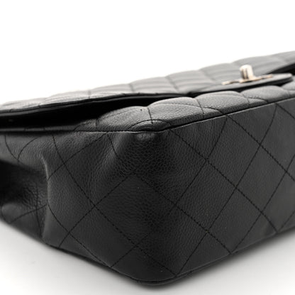 Chanel Caviar Quilted Jumbo Single Flap Black 8 of 9