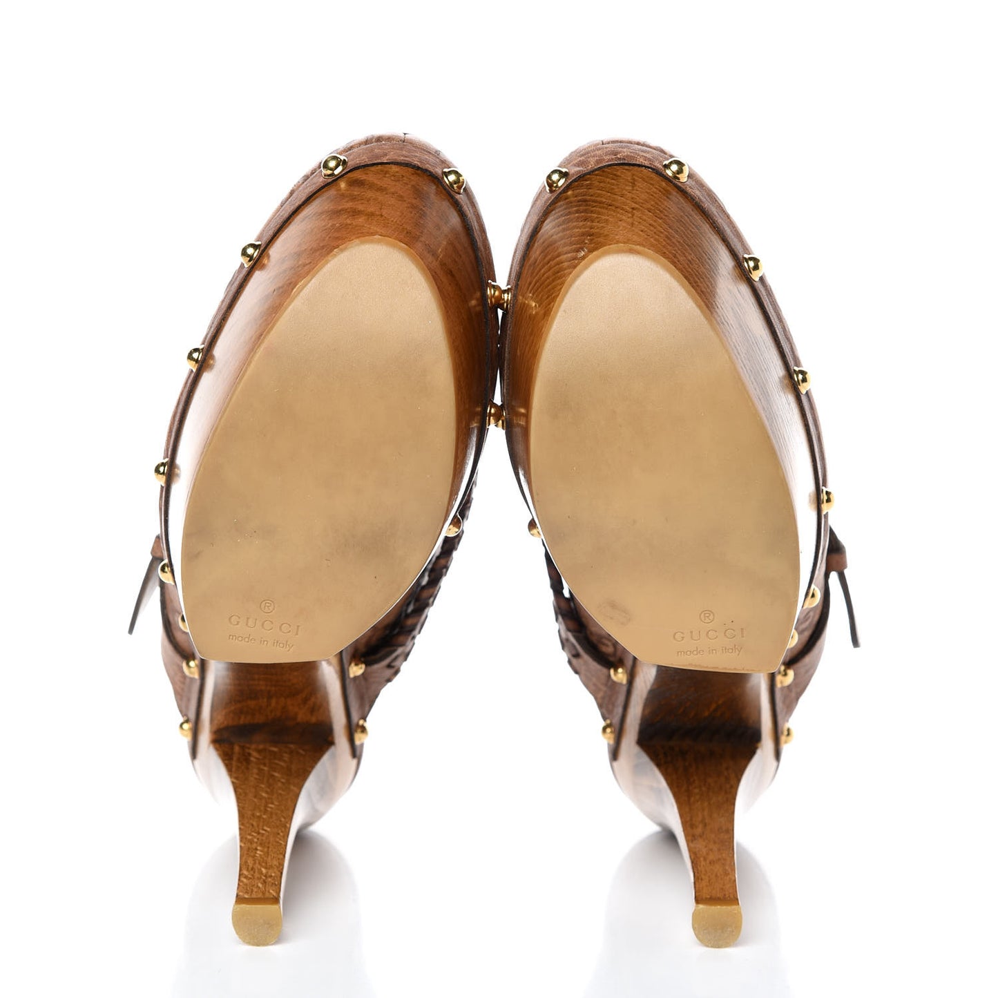 Guccissima Whipstitch Clogs 41 Tan