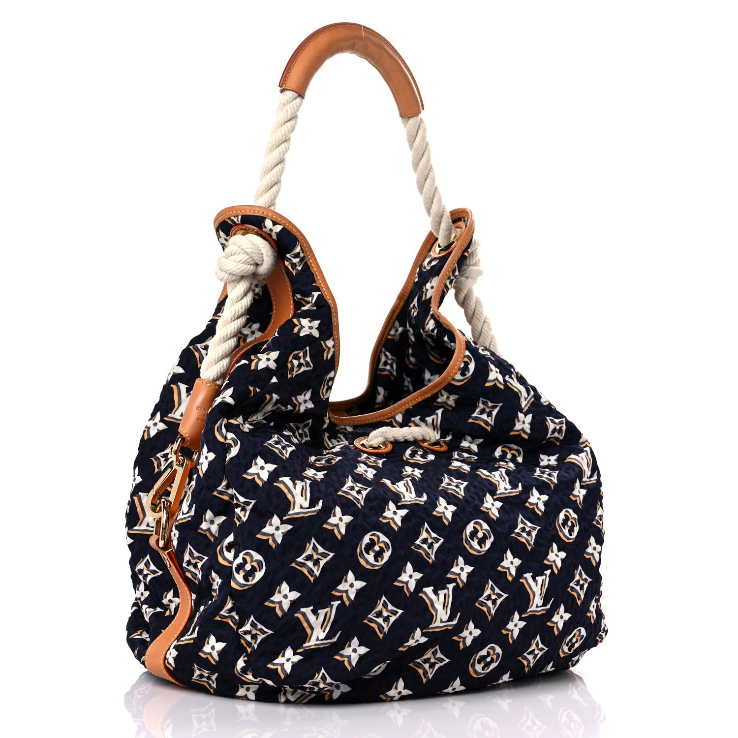 Louis Vuitton Nylon Monogram Cruise Bulles GM Navy 4 of 18