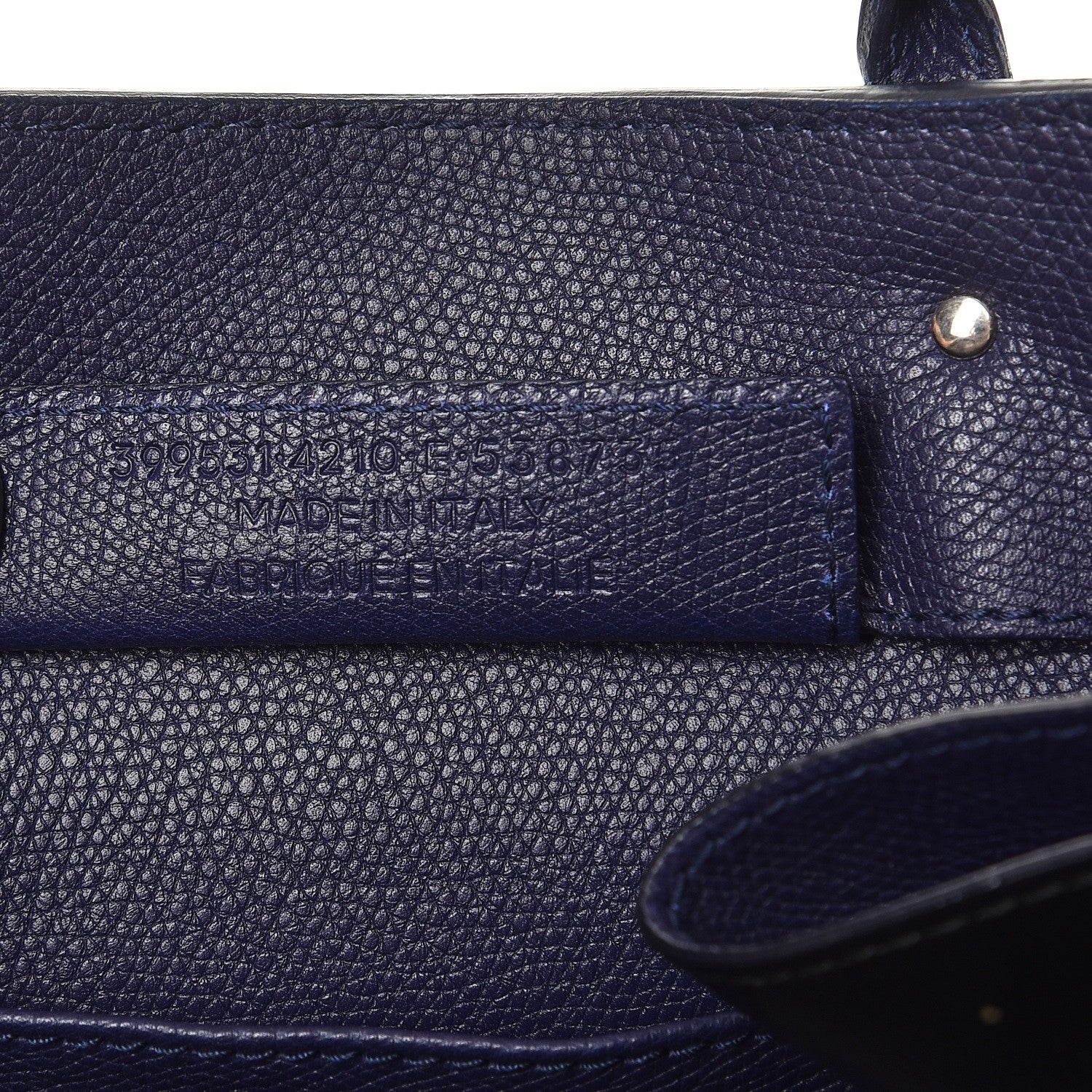 Balenciaga Grained Calfskin Papier A6 Zip Around Tote Bleu Indigo 9 of 10