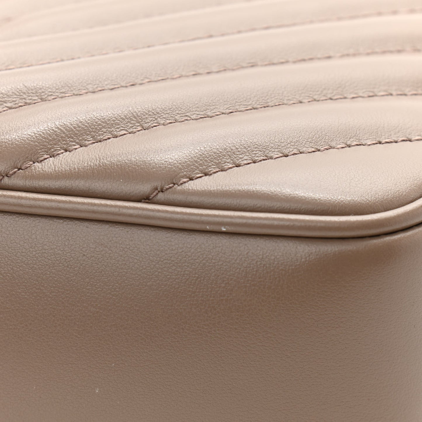 Calfskin Matelasse Monogram Lou Camera Bag Dark Beige