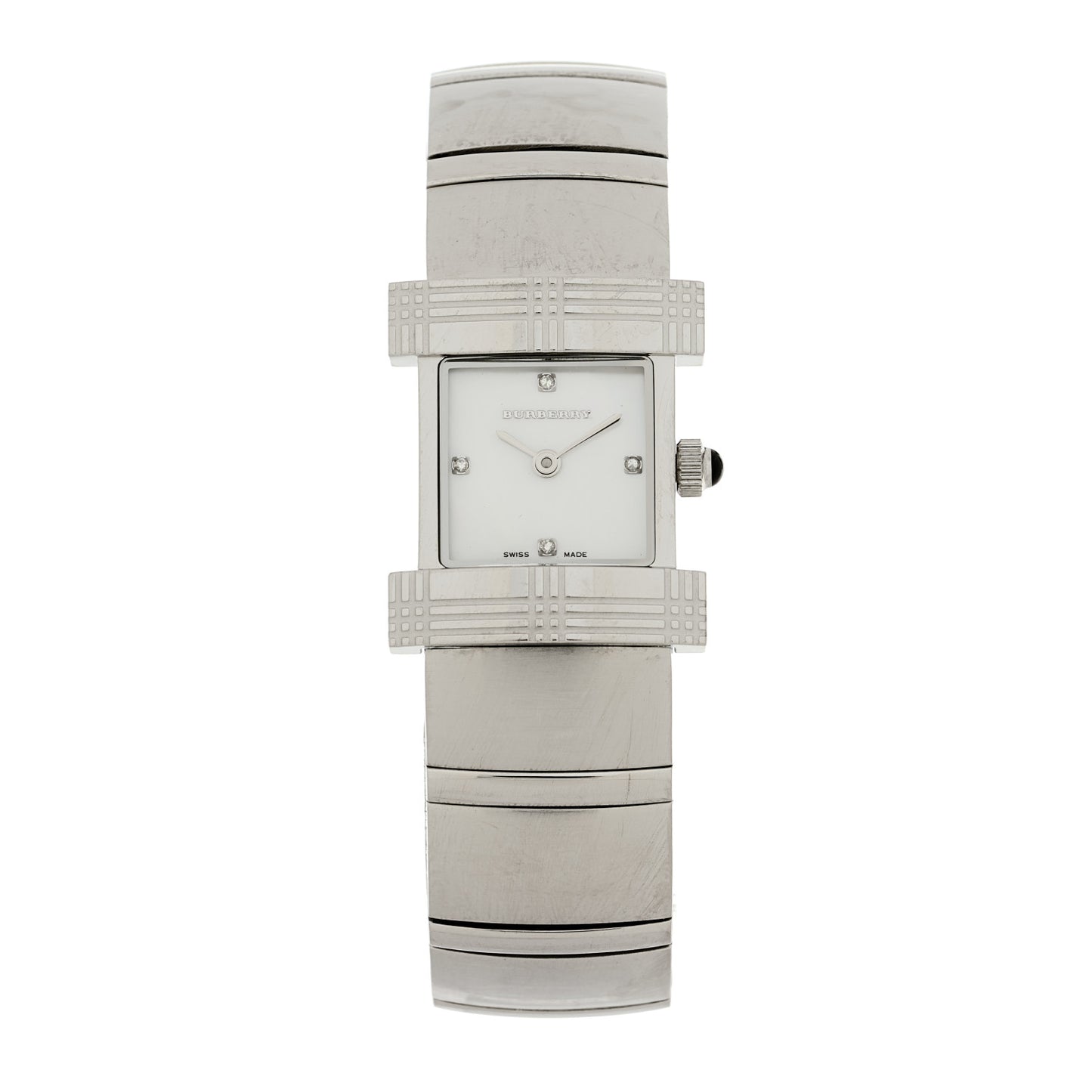 Stainless Steel Diamond Mother of Pearl 24mm Quartz Watch BU4500