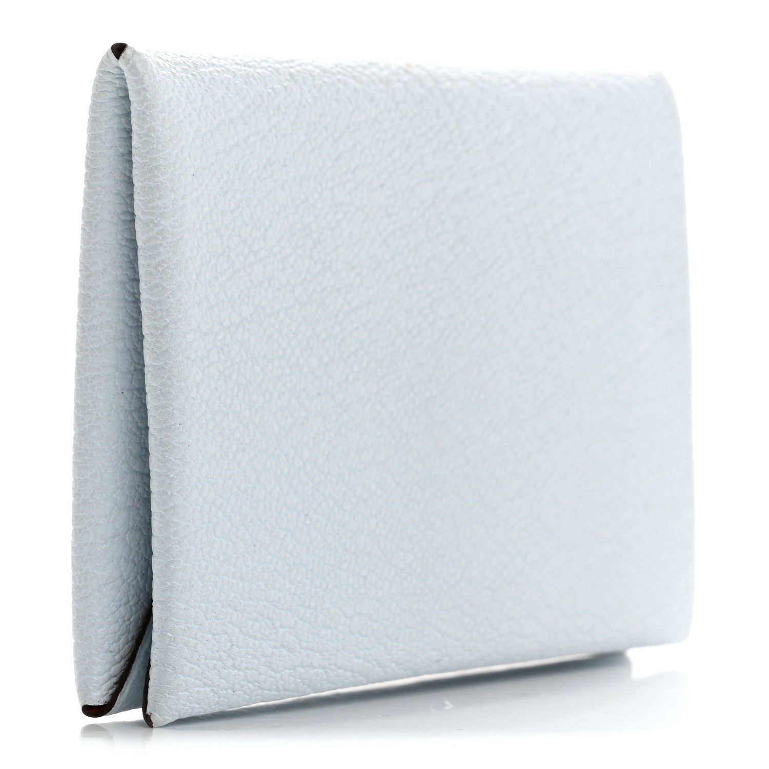 Hermes Chevre Mysore Verso Calvi Card Case Bleu Brume Brique 3 of 9