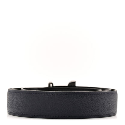Hermes Box Togo 32mm Panache Belt 105 42 Black Bleu de Prusse 2 of 5