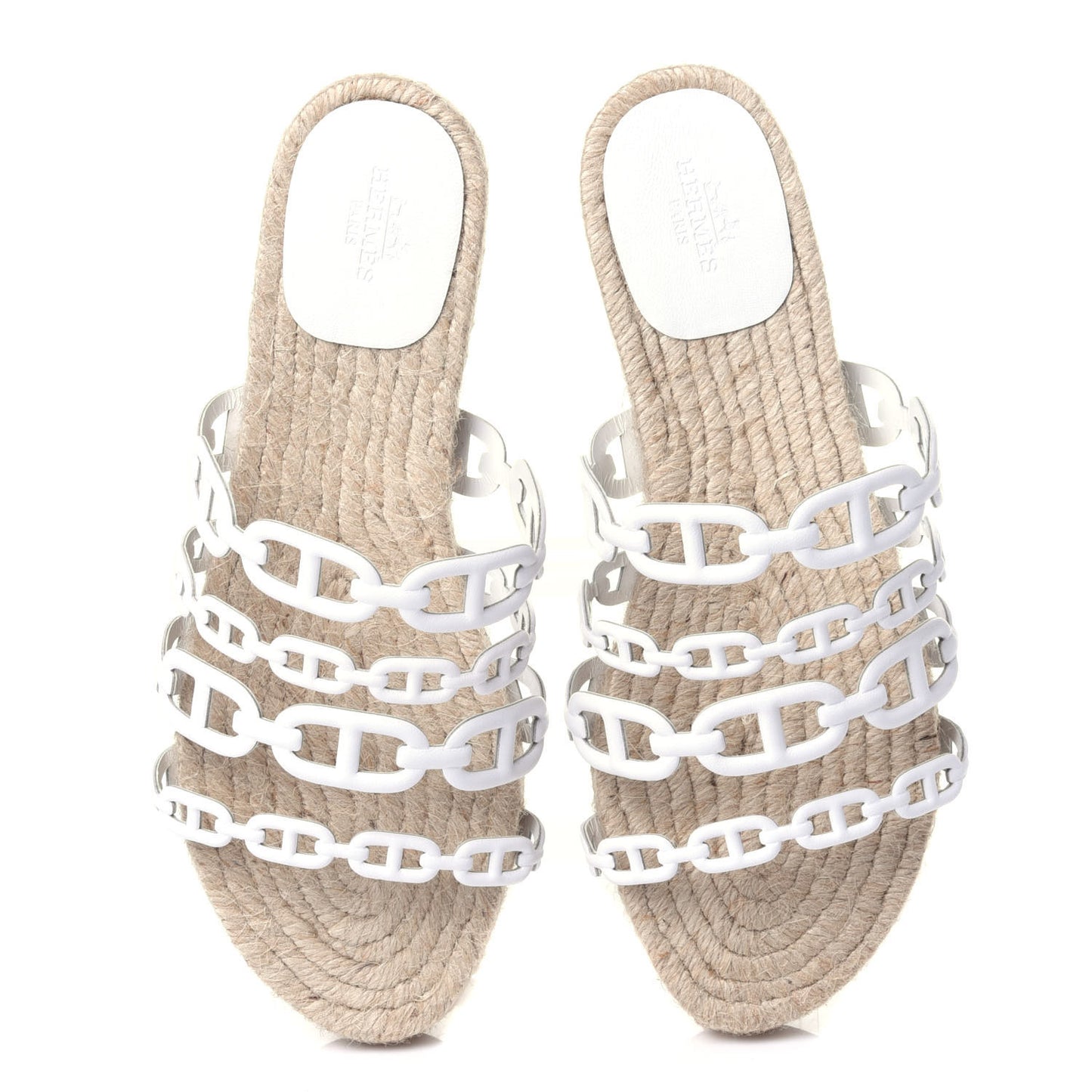 Nappa Ancone Espadrille Sandals 37 White Naturel