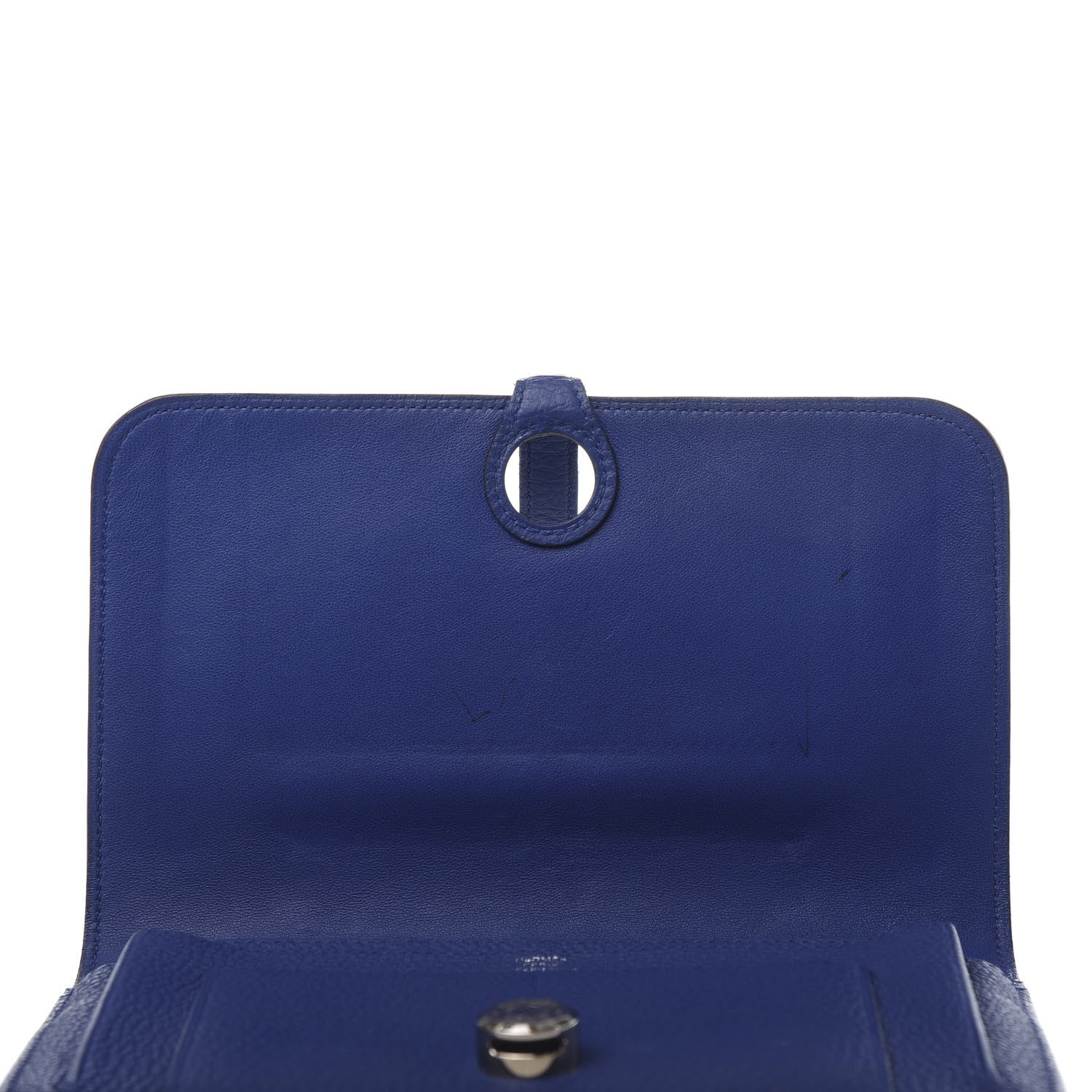 Hermes Togo Dogon Duo Wallet Bleu Electrique 7 of 11