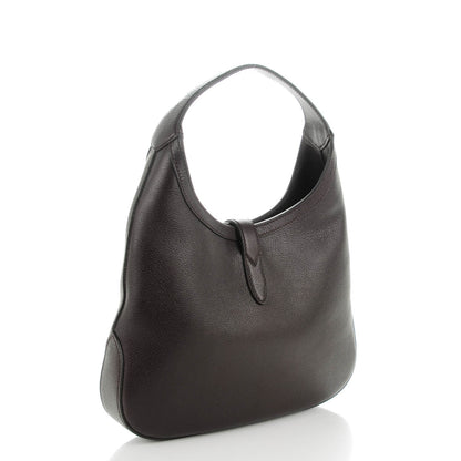 Gucci Soft Grained Calfskin Web Medium Jackie Hobo Dark Brown 3 of 7