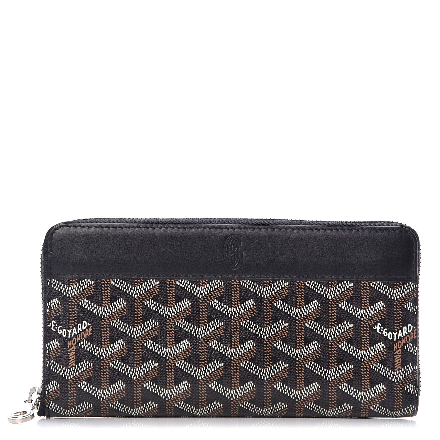 Goyard Goyardine Matignon Zip Around GM Wallet Black 1 of 10