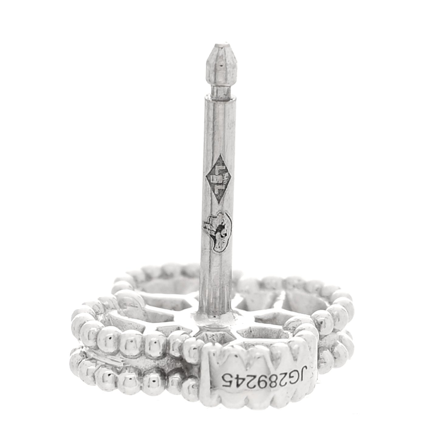 18K White Gold Diamond Sweet Alhambra Earrings