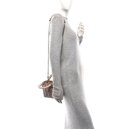 Christian Dior Lambskin Cannage Mini Lady Dior Fard 2 of 9