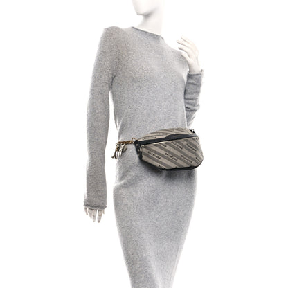 Balenciaga Canvas Jacquard Diagonal Allover Logo XS Souvenir Belt Bag Gris 2 of 11
