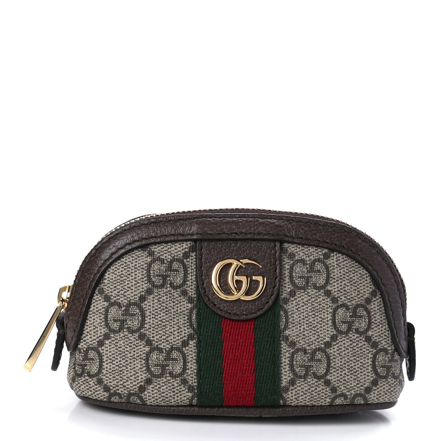 GG Supreme Monogram Web Ophidia Dome Key Pouch Beige New Acero