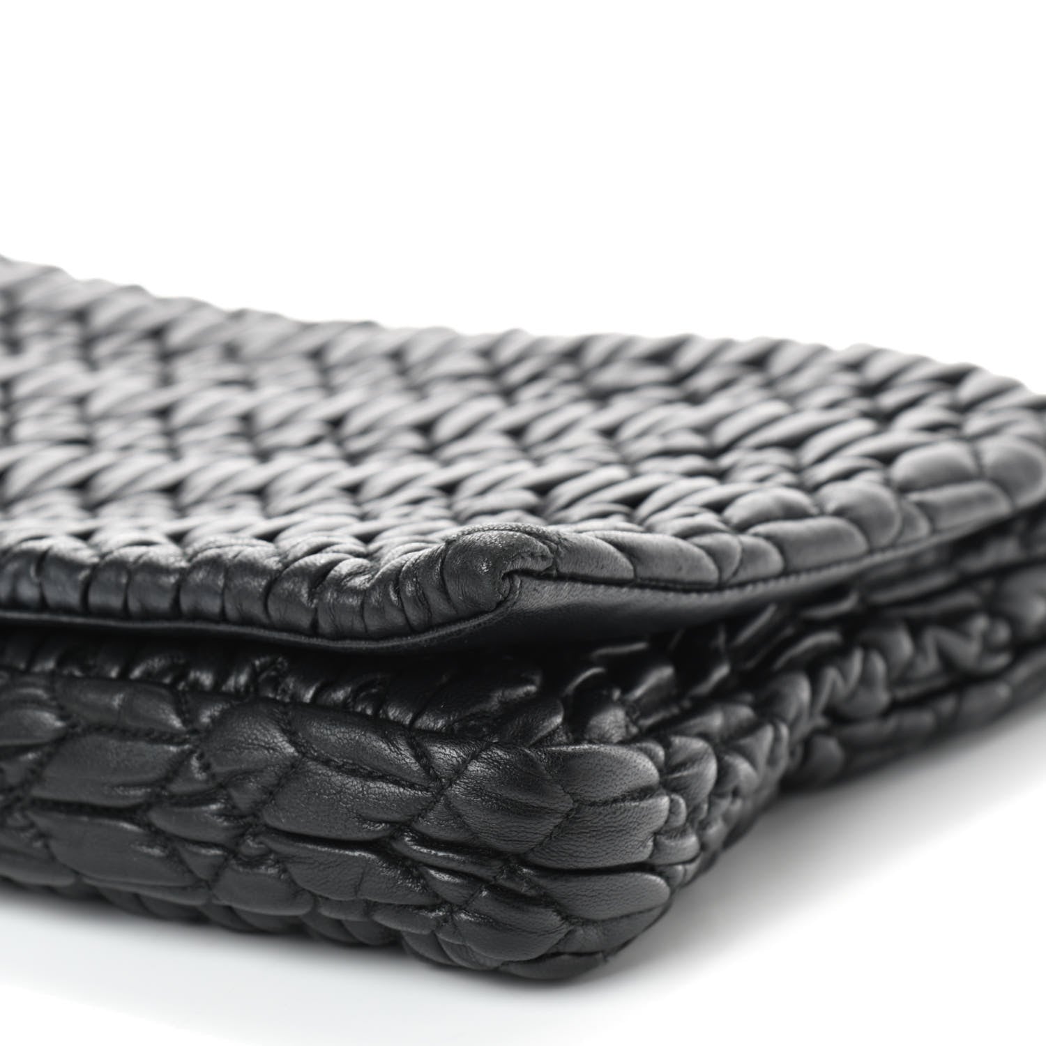 Miu Miu Nappa Matelasse Crystal Flap Clutch Black 8 of 8