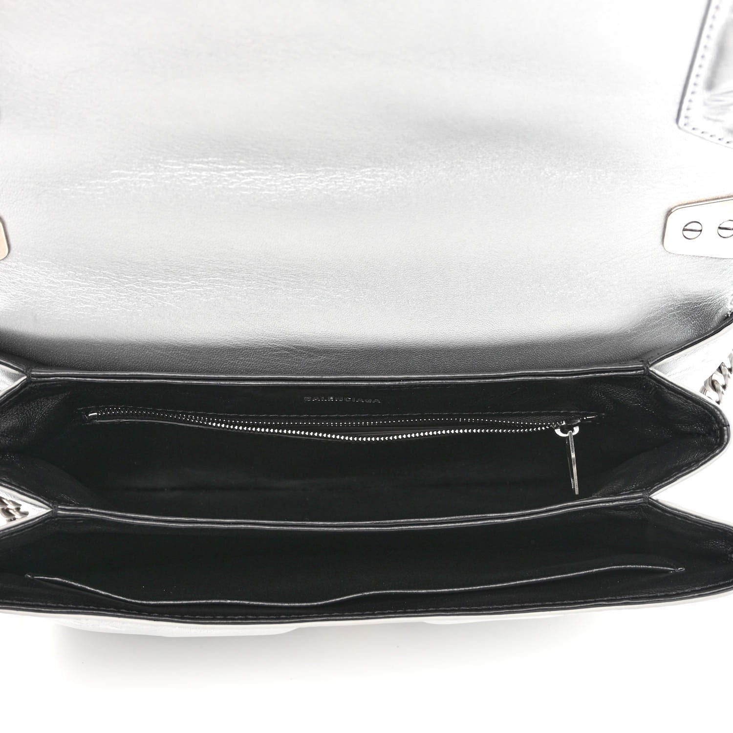 Balenciaga Nappa Allover License BB Monogram Embossed Medium Triplet Bag Silver 5 of 10