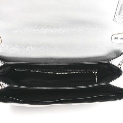 Balenciaga Nappa Allover License BB Monogram Embossed Medium Triplet Bag Silver 5 of 10