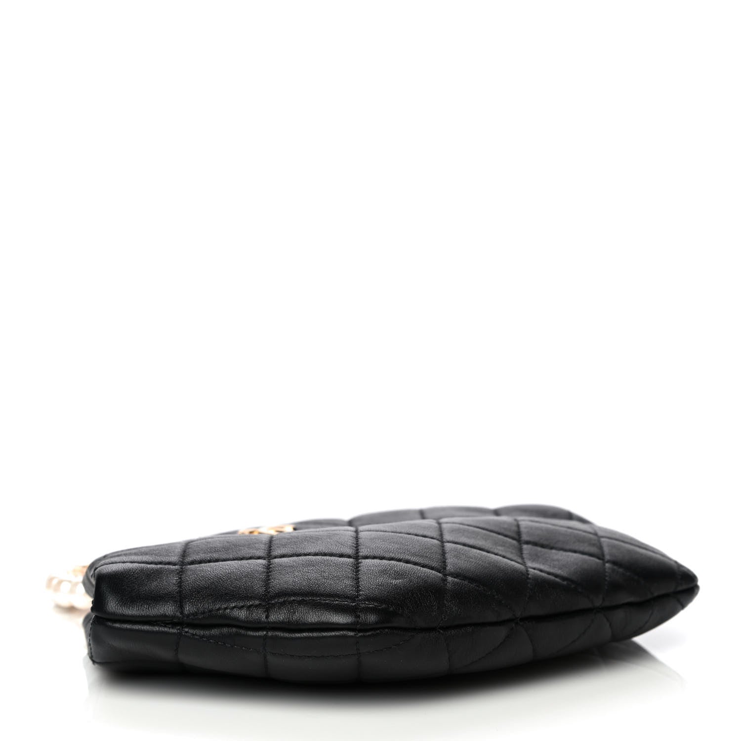 Chanel Lambskin Quilted Pearl Crown Clutch Bag Black 5 of 12