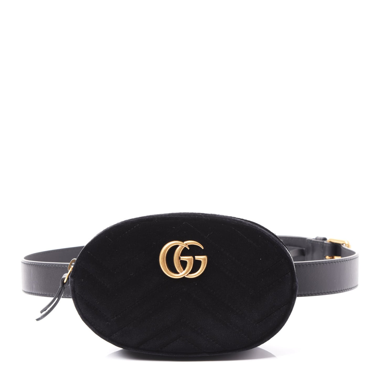 Velvet Matelasse GG Marmont Belt Bag 95 38 Black