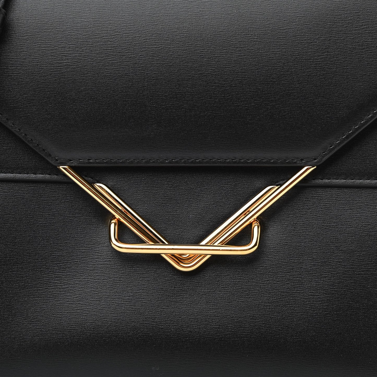 Box Calfskin Nappa Clip Bag Black