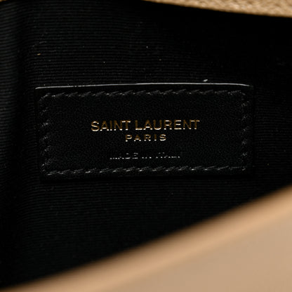 Saint Laurent Grain De Poudre Uptown Pouch Dark Beige 6 of 6