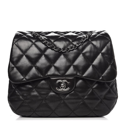 Chanel Lambskin Quilted 3 Large Flap Black 1 of 8