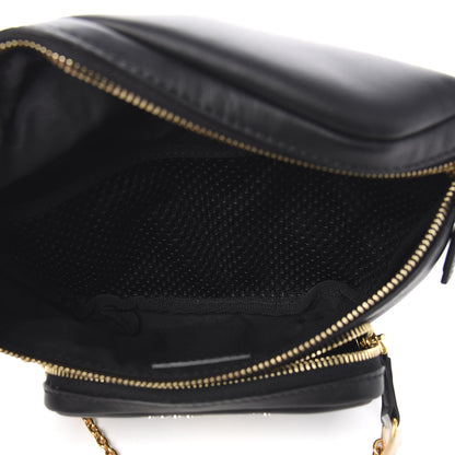 Fendi Vitello Grace Karligraphy Studded Pocket Belt Bag Black 4 of 9