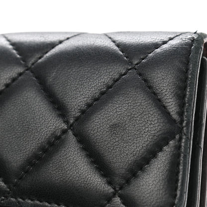 Chanel Lambskin Quilted Large Flap Wallet Black 16 of 20