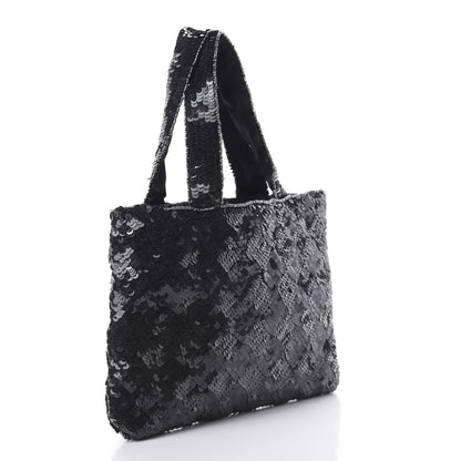 Chanel Sequin CC Evening Bag Black 3 of 12