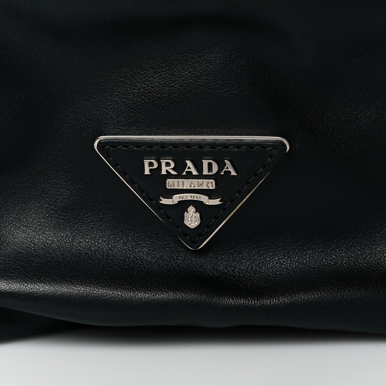 Prada Soft Calfskin Tote Black Rubino 6 of 11