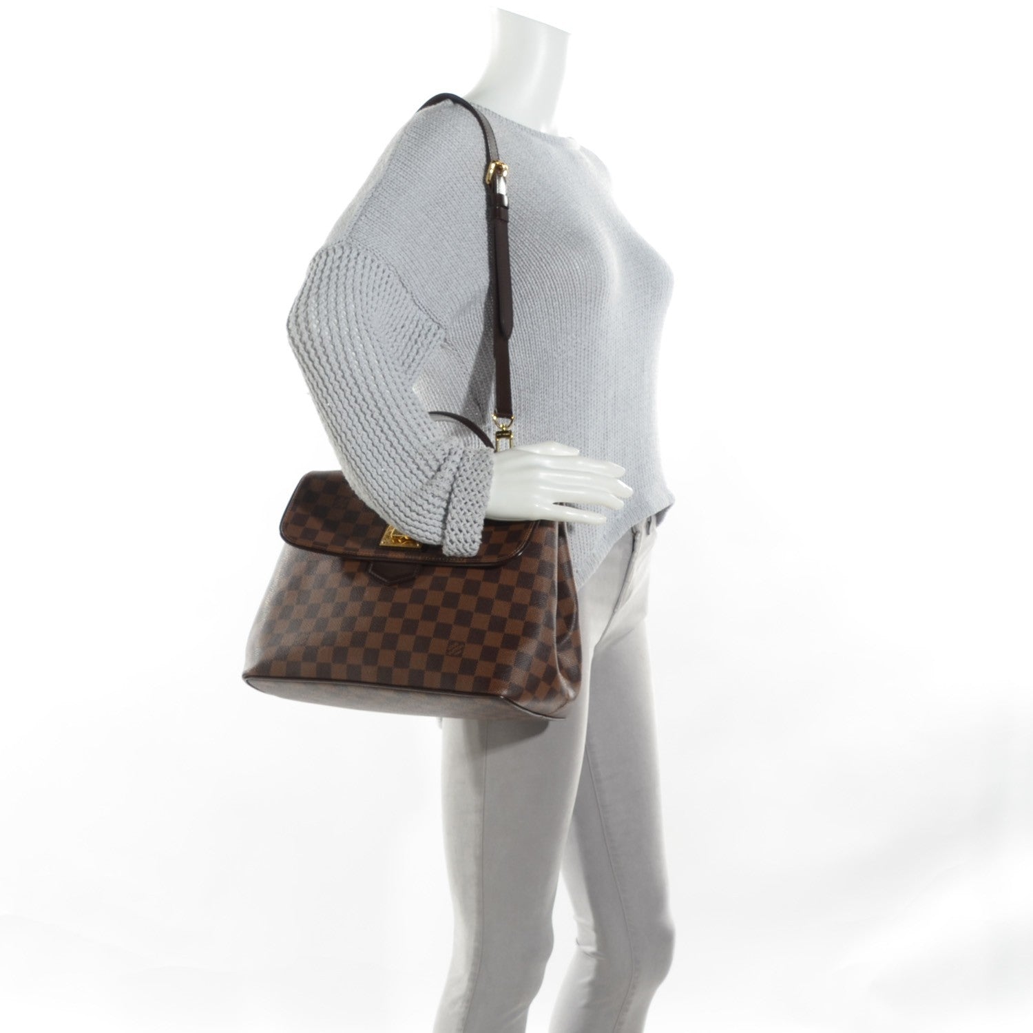 Louis Vuitton Damier Ebene Bergamo MM 2 of 7