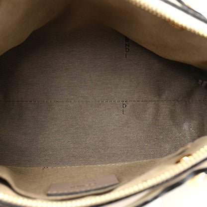 Fendi Vitello Dolce Lurex Floral Embroidered Studded Mini By The Way Boston Bag White 5 of 15