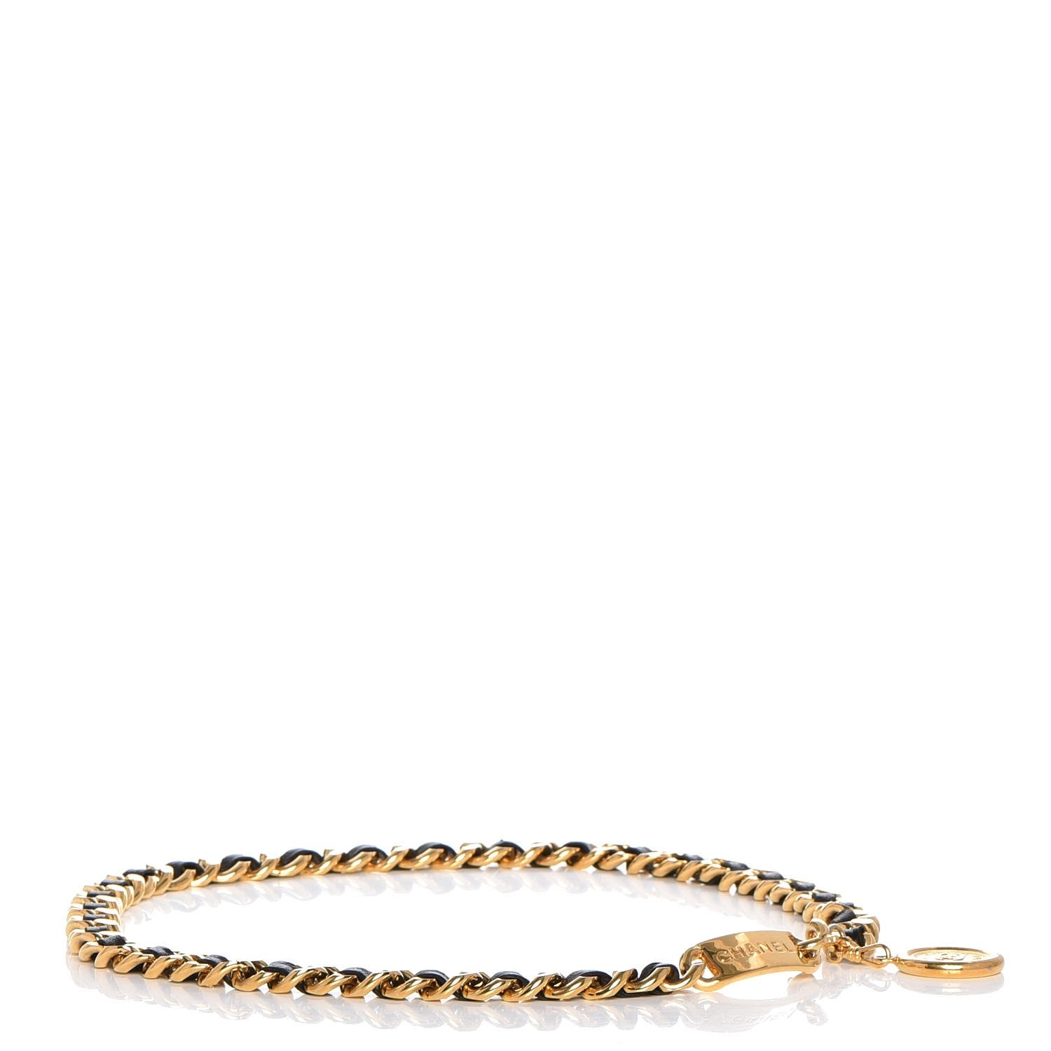 Chanel Lambskin Chain CC Medallion Belt Black Gold 1 of 6