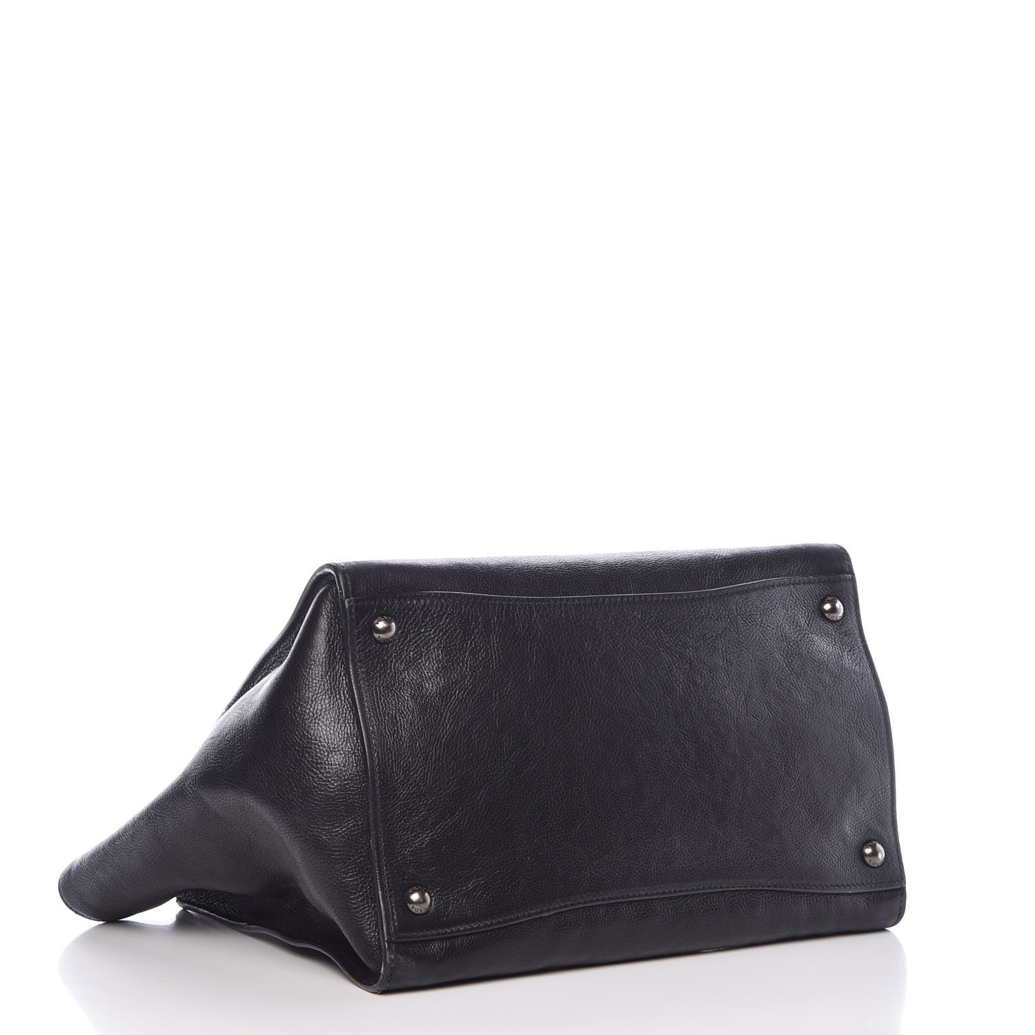 Prada Glace Calf Twin Pocket Tote Black 5 of 12