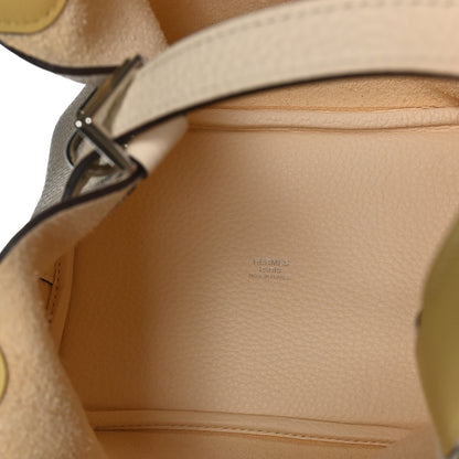 Hermes Taurillon Clemence Swift Eclat Picotin Lock 18 PM Nata Jaune Poussin 5 of 10