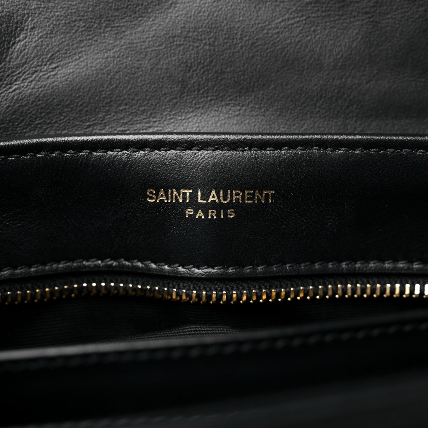 Calfskin Y Quilted Monogram Toy Loulou Crossbody Bag Black
