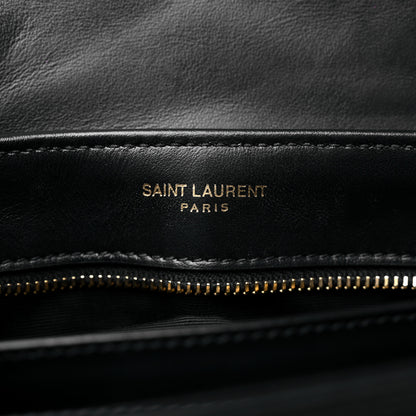 Saint Laurent Calfskin Y Quilted Monogram Toy Loulou Crossbody Bag Black 6 of 11