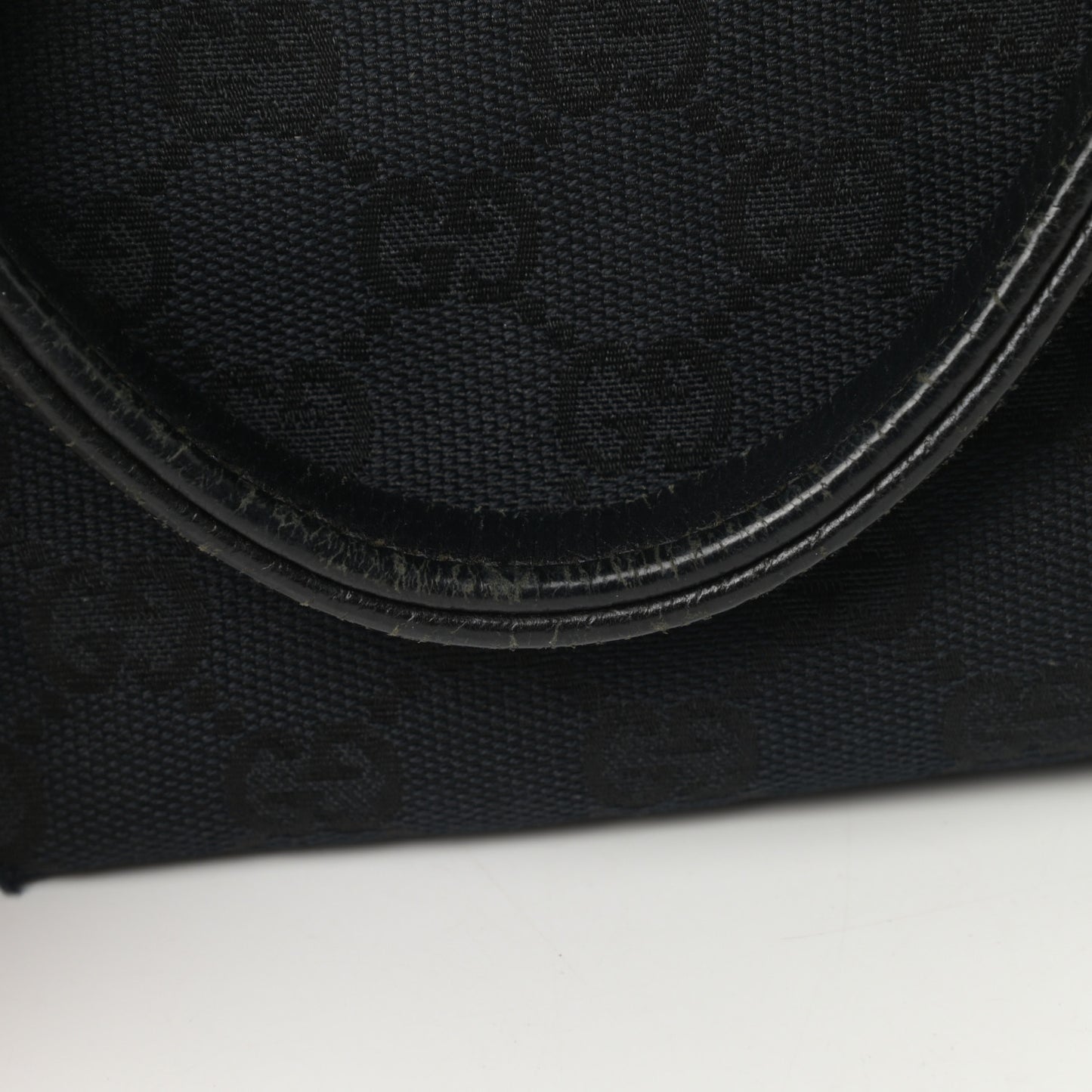 GG Monogram Small Web Handle Bucket Tote Black