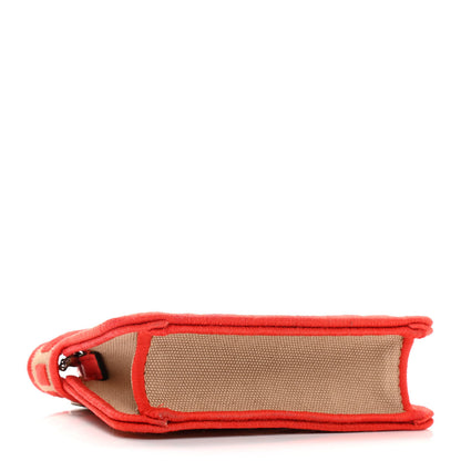 Fendi Canvas Vitello Volanato FF Embroidered Pico Peekaboo Charm Sand Tulipano 3 of 9