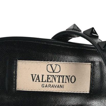 Valentino Garavani Calfskin Monochrome Rockstud 60mm Caged Slide Sandals 36.5 Black 9 of 9