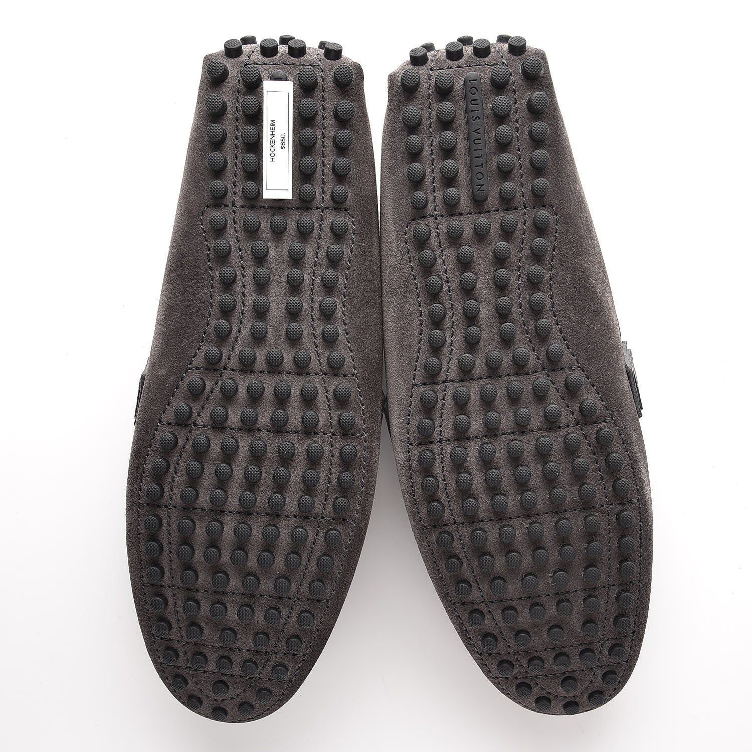 Louis Vuitton Men's Suede Hockenheim Loafers 8.5 Grey 5 of 12